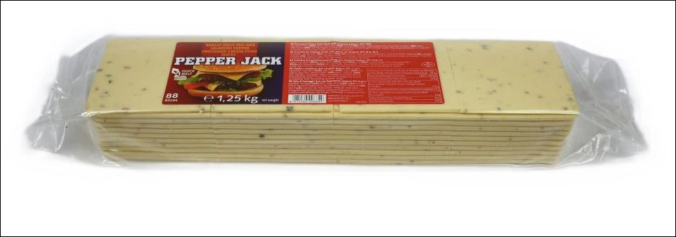 Burger plátky Pepper Jack 88ks - 1,25kg 